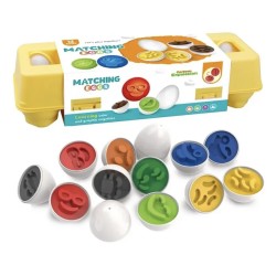Huevos Montessori Juego Encaje 12 Unidades Figuras