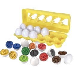 Huevos Montessori Juego Encaje 12 Unidades Figuras
