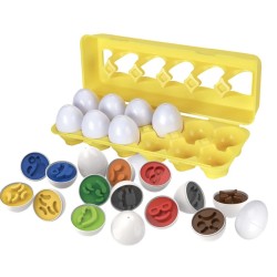 Huevos Montessori Juego Encaje 12 Unidades Figuras